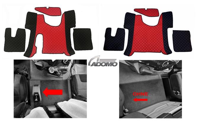 Kunstlederfußmatten Man TGS ab 2020 schwarz - rot 