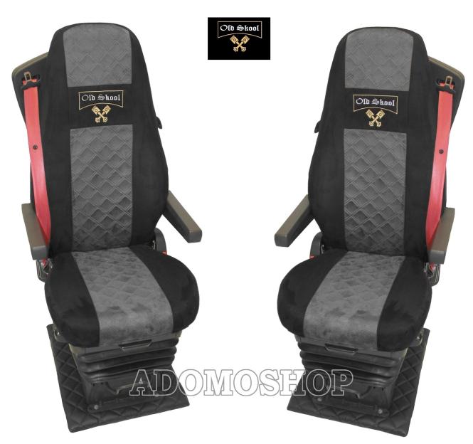 Sitzbezüge für Volvo FH Aero FH5 FH4 schwarz-grau Old Skool 