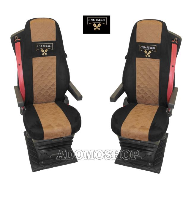 Sitzbezüge für Volvo FH Aero FH5 FH4 schwarz-braun, Old Skool 