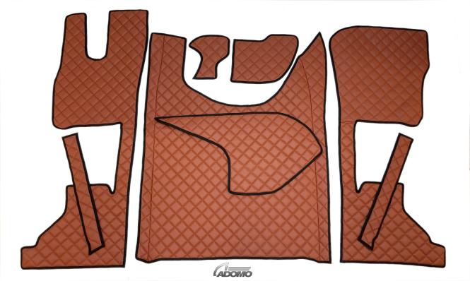 Kunstlederfußmatten mit Sitzsockel für DAF ab 2021 XG, XG+ braun 