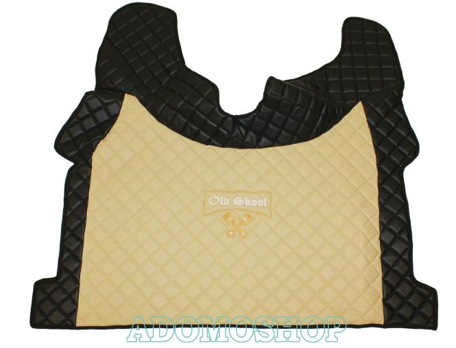 Kunstleder Fußmattenset für Volvo FH4, FH5 in beige-schwarz matt Old Skool 