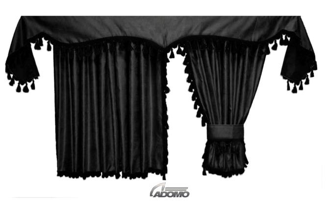 Scania R New Generation ab 2017 Gardinen, Schwarz-Schwarz  