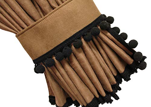 Gardinen für Renault T, Braun Schwarz Pompoms-Kugel 