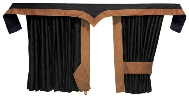 LKW Gardinen für MP5 MP4 ACTROS L ab 2024 schwarz - braun 