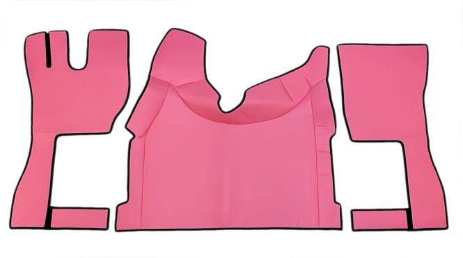 Kunstleder Fußmattenset für Volvo FH Aero FH5 FH4 in pink glatt 