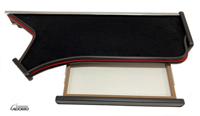 Beifahrertisch für Iveco S-Way und  Hi-Way, Schublade, rot 