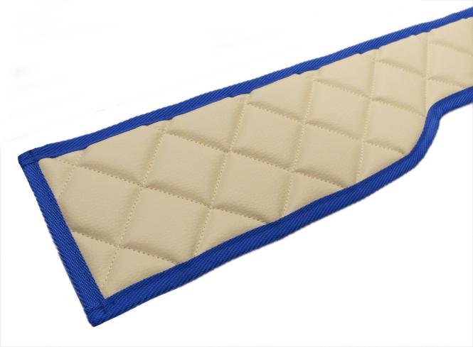 Sitzsockelverkleidung aus Kunstleder für DAF XF 106, Grammer-Sitze/Sockel , beige-matt, Umr. blau 