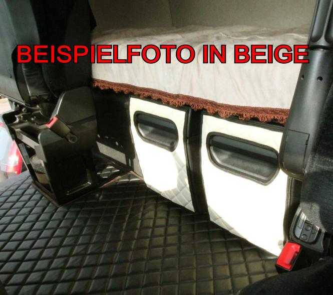 Kühlschranktürverkleidung aus Kunstleder für MP5 MP4 ACTROS L ab 2024 schwarz umr. schwarz-matt 