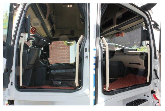 Einstiegsgriffeverkleidung für Actros Mp5 aus Kunstleder beige 