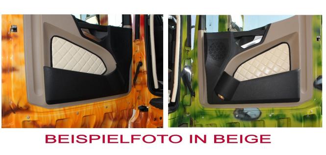 Türverkleidung für ACTROS MP5 und MP4, Kunstleder in cappucino-matt, umr. schwarz 