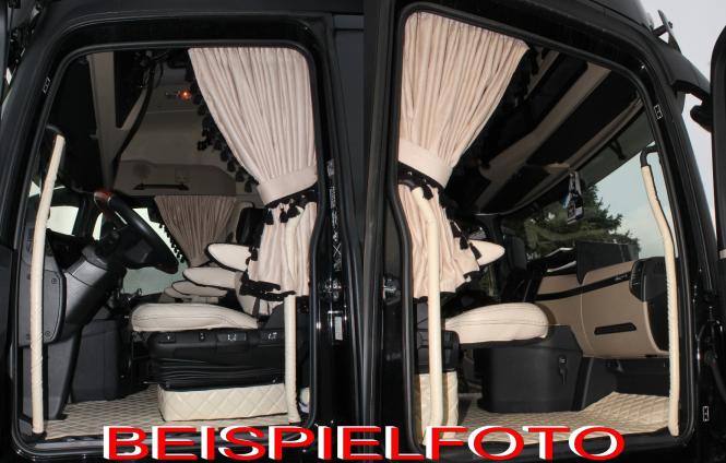 Einstiegsgriffeverkleidung für Actros   Mp4 aus Kunstleder  blau 