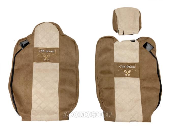 Sitzbezüge für Renault T ab 2014 braun-beige Old Skool 