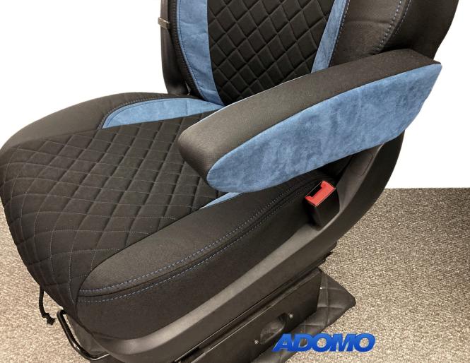 Sitzbezüge  für Daf  xf 106 mit Grammersitzen, schwarz-blau, 2 Armlehnen 