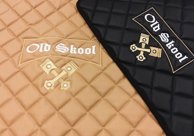 Kunstlederfußmatten  für DAF XF 106 ab 07/2017 cappuccino - schwarz Old Skool 