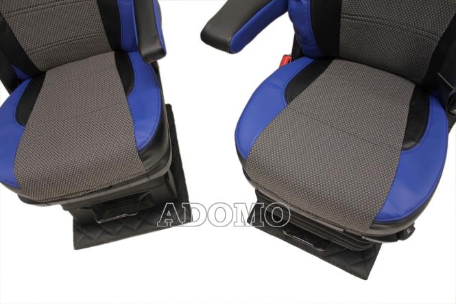 Sitzbezüge aus Kunstleder für Daf xf 105, xf 106 mit Grammersitzen, blau 