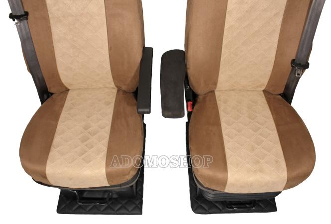 Sitzbezüge für DAF XF 106,XF105 Grammer Sitze braun-beige, Old Skool 