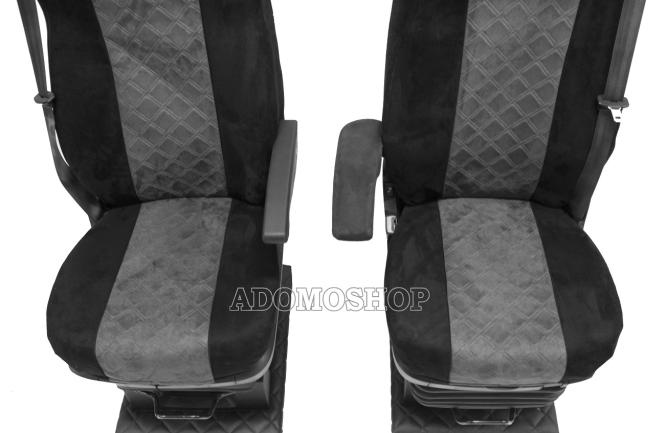 Sitzbezüge für DAF XF 106,XF105 Grammer Sitze schwarz-grau Old Skool 