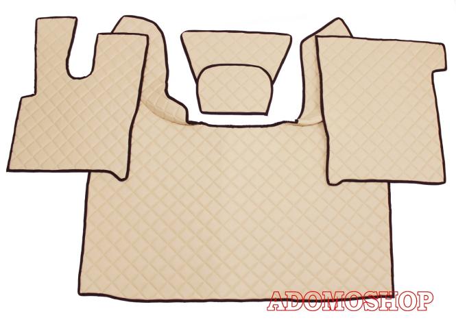 Kunstlederfußmatten mit Sitzsockel für DAF XF 106 ab 07/2017 beige 