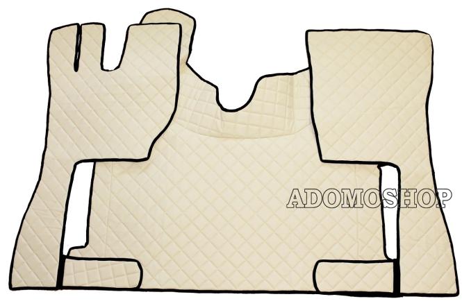 Kunstlederfußmatten mit Sitzsockeln für Volvo FH4, FH5 beige-matt 