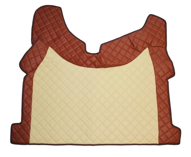 Kunstlederfußmatten mit Sitzsockel für Volvo FH4, FH5 Beifahrersitz drehbar, braun-beige-matt 