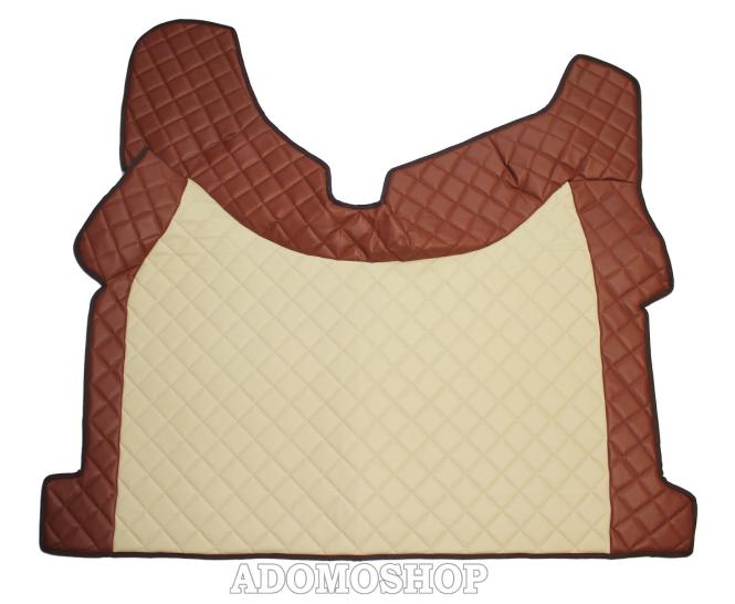 Kunstlederfußmatten mit Sitzsockel für Volvo FH4, FH5 beige-braun-matt 