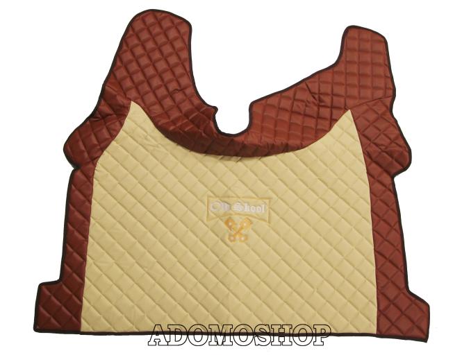 Kunstleder Fußmattenset für Volvo FH4, FH5 in beige-braun matt Old Skool 