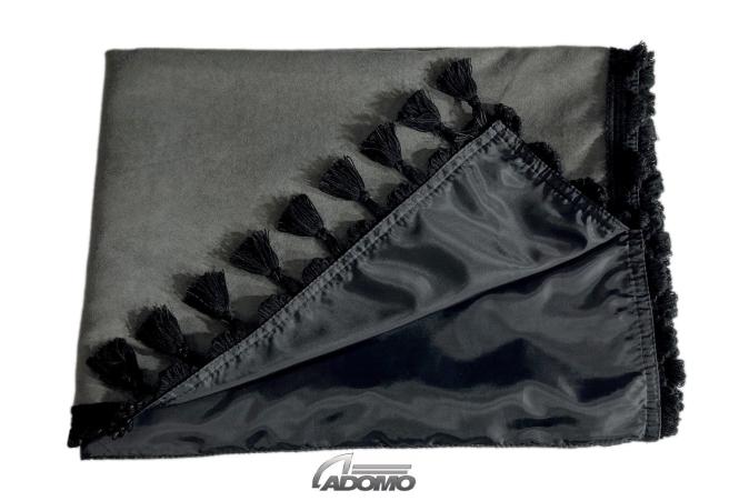 Lkw Gardinen für Iveco S-Way, HI-Way, gratis Gardinenhaken  grau-schwarz 