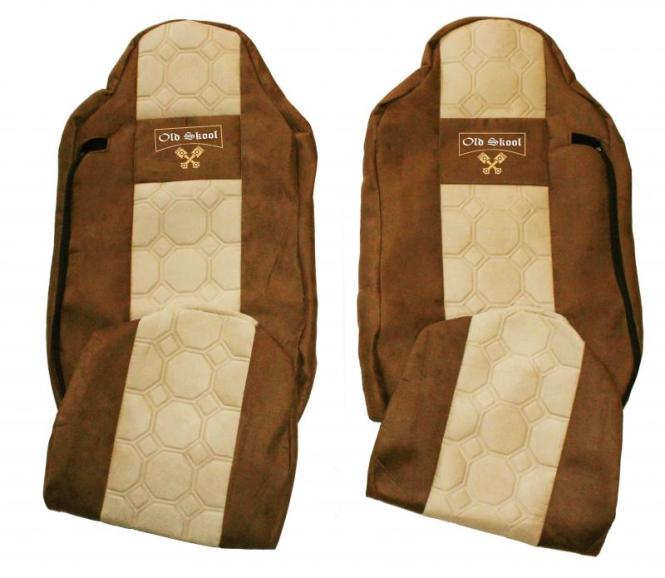 Sitzbezüge für Iveco Stralis, Hi-way ab 2013 braun-beige, Old Skoll 