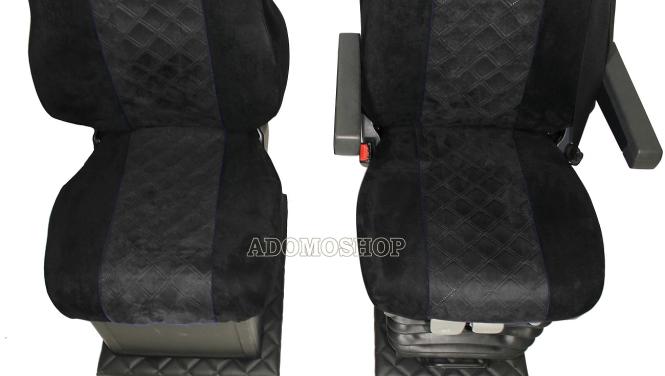 Sitzbezüge für MAN TGX TGA TGL TGM TGS schwarz 1 Gurt Old Skool 