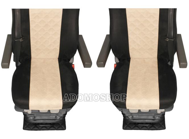 Sitzbezüge für MAN TGX TGA TGL TGM TGS schwarz-beige 2 Gurt Old Skool 