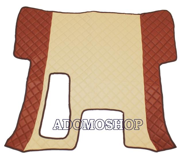 Kunstlederfußmatten für Man TGS und TGL ab 2007 bis 2018, automatik, braun-beige-matt 