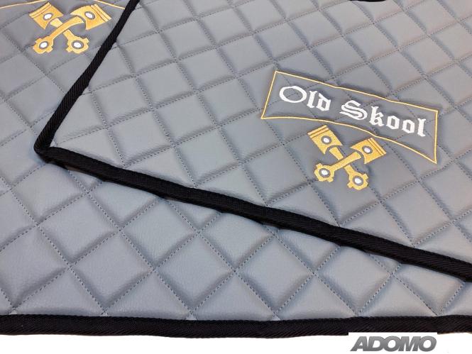 Kunstlederfußmatten für Man TGX ab 2020 grau Old Skool 