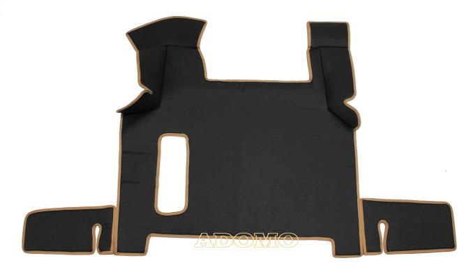 Kunstlederfußmatten für Man TGX 2018 - 2020 schwarz - glatt, Umr. beige 