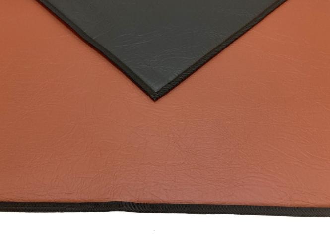 Kunstlederfußmatten für Man TGX ab 2020 schwarz-braun-glatt, Umr. schwarz 