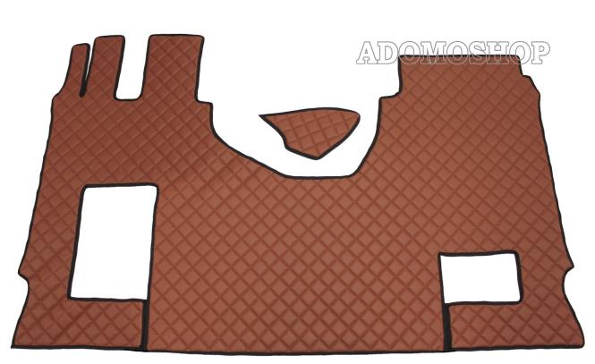 Kunstlederfußmatten Set für MP5 und MP4 mit  klappbarem Beifahrersitz, braun-matt 