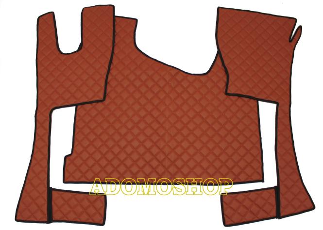 Kunstleder Fussmatten Actros MP5/Mp4 schmales haus Tunnel braun 