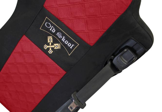 Sitzbezug NUR Fahrerseite für Actros L ab 2022 MP5 und MP4 schwarz - rot 