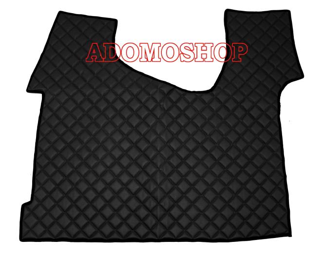 Kunstleder Fussmatten Actros MP5/Mp4 schmales Haus Tunnel schwarz-matt 