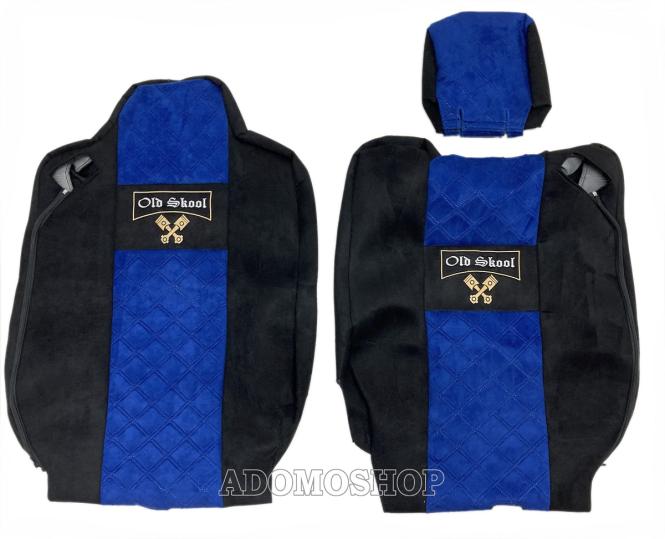 Sitzbezüge für Renault T ab 2014 schwarz-blau Old Skool 