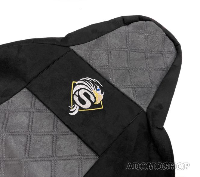 Sitzbezüge für Scania S und R New Generation ab 2017 mit klappbarem Beifahrersitz schwarz-grau 