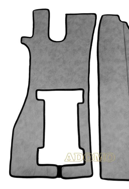 Kunstleder Fußmatten für SCANIA R ab 2017 New Generation, drehbar/luftgefederte Beifahrersitz in grau-schattiert-glatt 