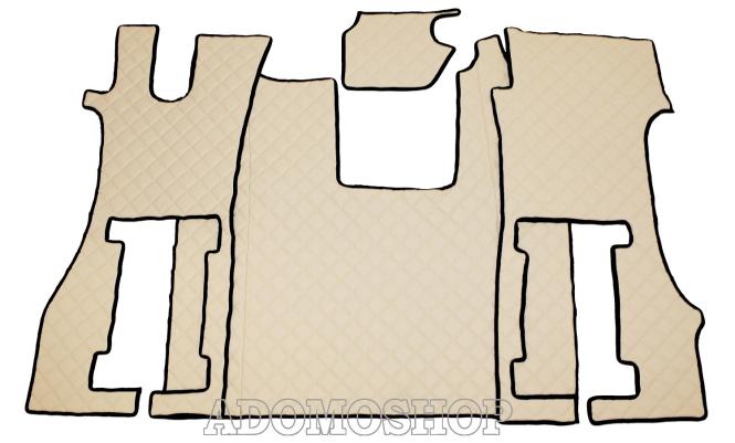 Kunstleder Fußmatten für SCANIA R ab 2017 Die neue R-Baureihe in beige-matt, drehbar 