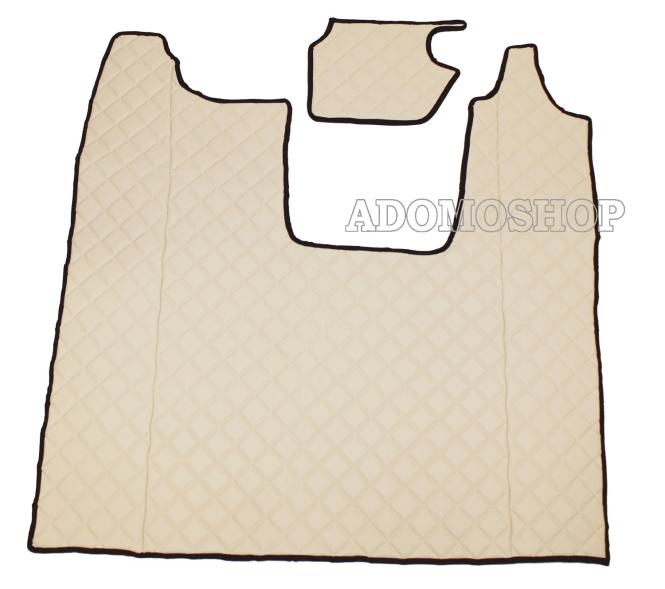 Kunstleder Fußmatten für SCANIA R ab 2017 Die neue R-Baureihe in beige-matt, drehbar 