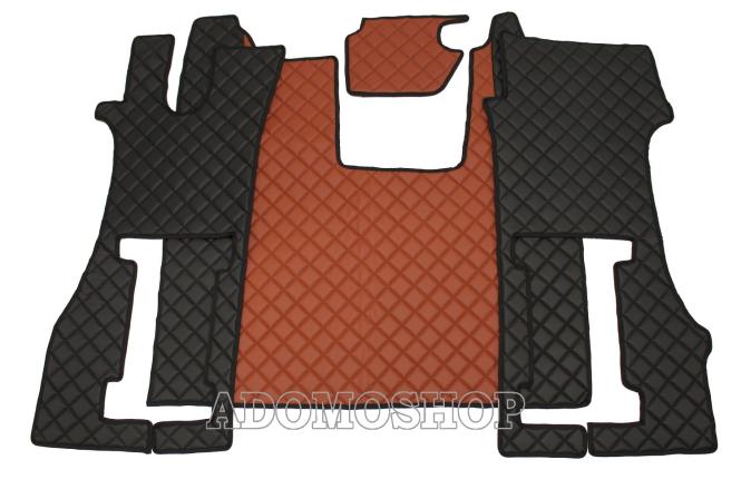 Kunstleder Fußmatten für SCANIA R ab 2017 Die neue R-Baureihe in schwarz-braun, drehbar 