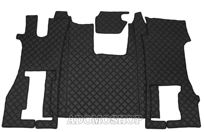 Kunstleder Fußmatten für SCANIA R ab 2017 Die neue R-Baureihe, klappbarer Beifahrersitz in Schwarz 