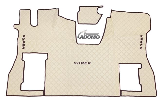 Kunstleder Fußmatten für SCANIA S ab 2017, klappbar in beige-matt, SUPER 