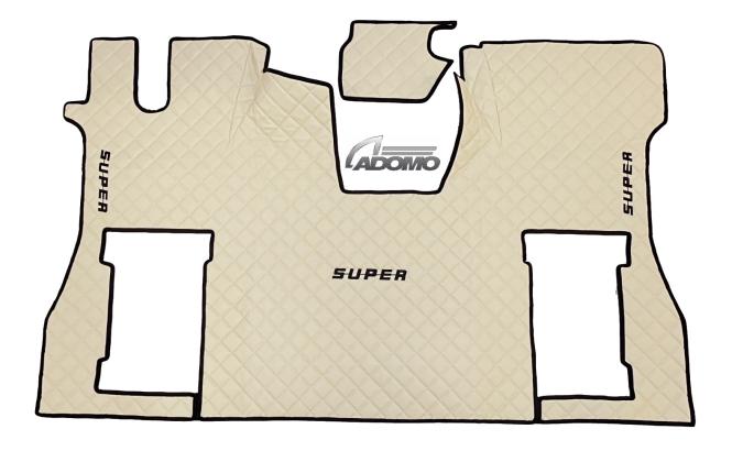 Kunstleder Fußmatten für SCANIA S ab 2017  in Beige-matt, drehbar/Luft SUPER 