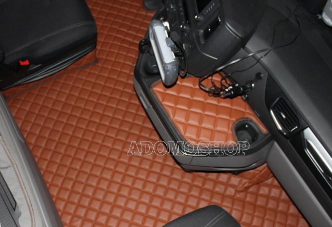 Kunstleder Fußmatten für SCANIA S ab 2017 Die neue S-Baureihe, klappbar in braun-matt 