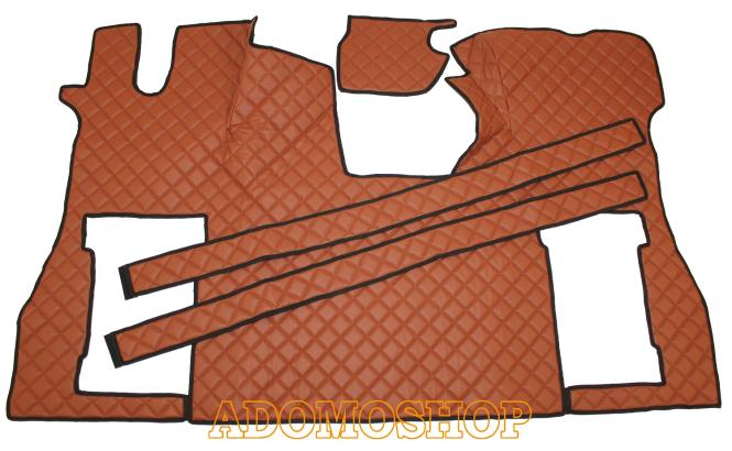 Kunstleder Fußmatten für SCANIA S ab 2017 Die neue S-Baureihe in Braun-matt,drehbar 