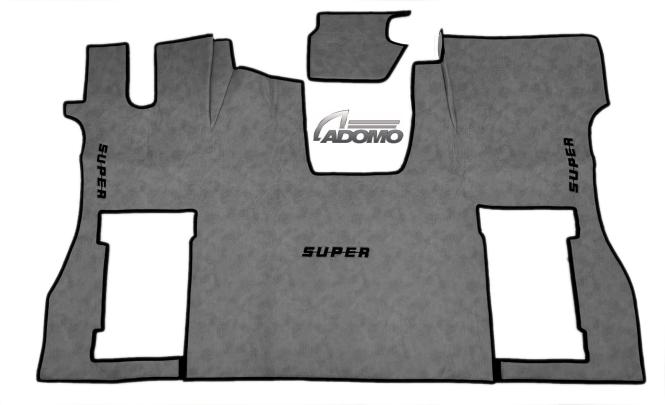 Kunstleder Fußmatten für SCANIA S ab 2017 grau GLATT drehbar/Luft SUPER 